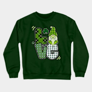 funny st Patricks day gnome 2021 Irish gnome for men women Crewneck Sweatshirt